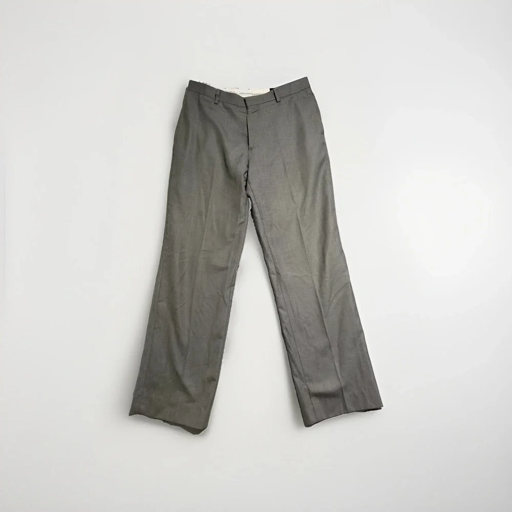 banana republic modern fit grey dress pants, zip fly, men's 31x31